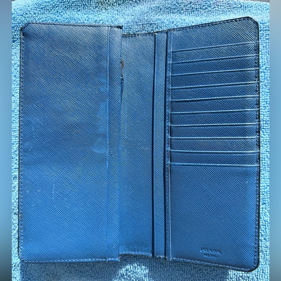Blue Prada Bifold Wallet - Picture 3 of 16